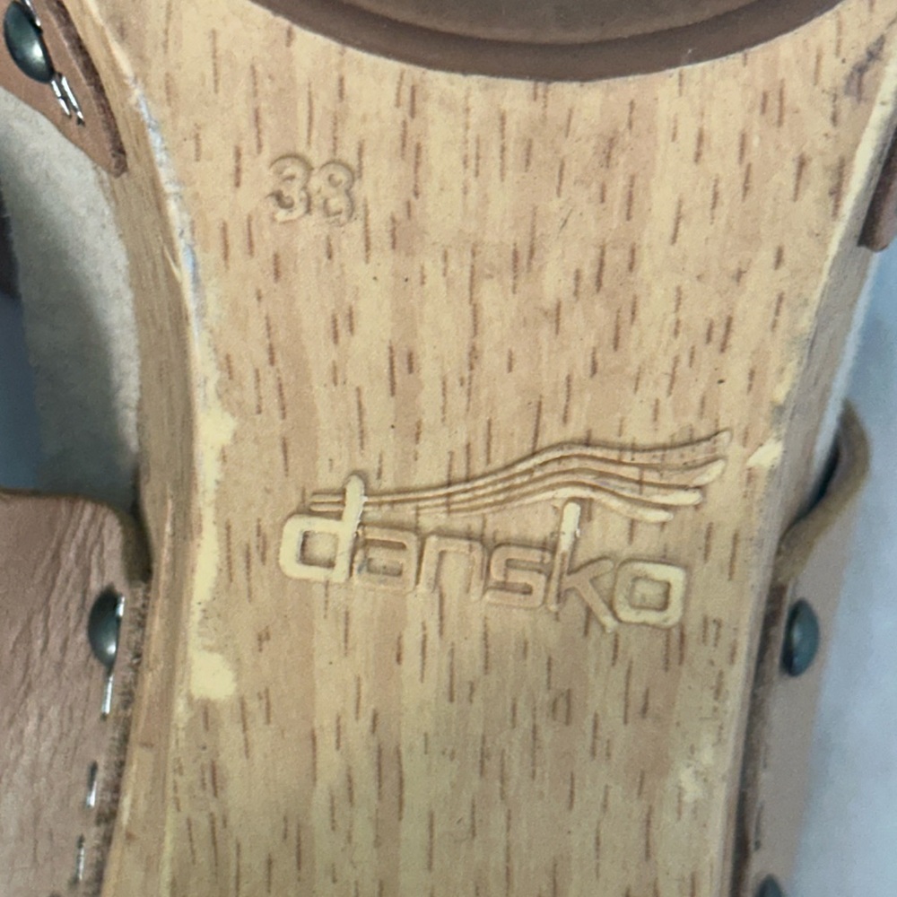 Dansko Tan Leather Clog Mule - Picture 7 of 10
